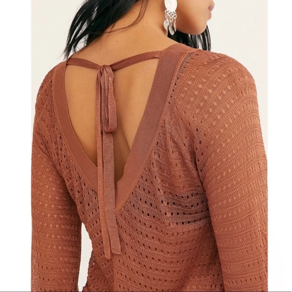 Free People Prancing In Pointelle Bodysuit